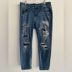 Judy Blue Distressed Denim Jeans Slim Fit 20W
